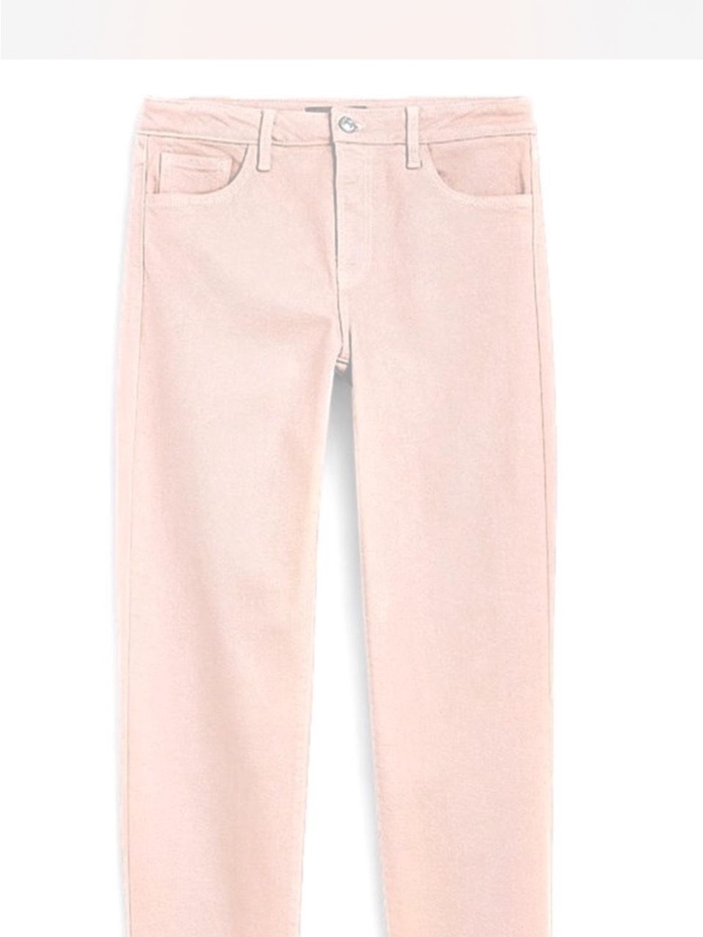 Just USA Cropped Straight Jeans with Raw Hem